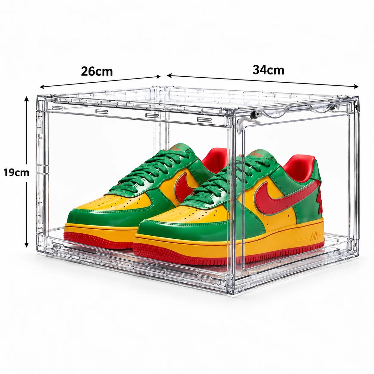 קופסת Clear BOX פתיחה צרה – מידות 34×26×19 ס"מ